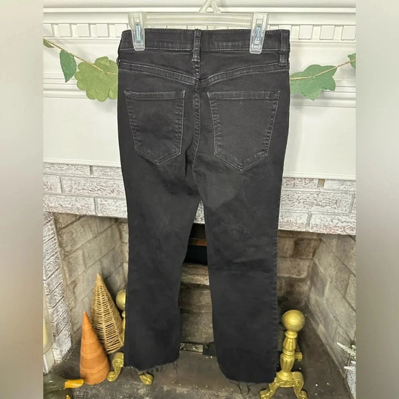 Free People split hem black jeans size 25 button fly - Picture 3 of 3